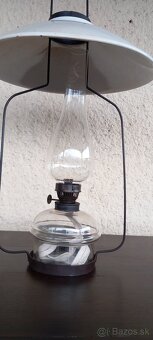 Starožitná závesná petrolejová lampa - 2
