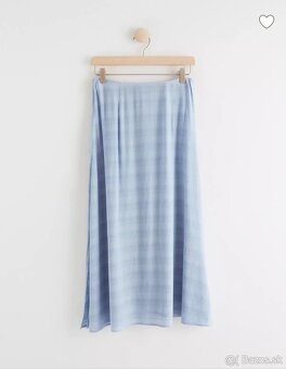 Lindex viskózová midi sukňa - slabomodrá (36)- AKO NOVÁ - 2