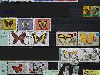 Známky - fauna - motýle a hmyz - 2