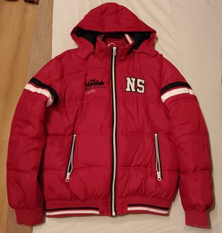 Pánska,teplá zimná vetrovka s kapucou XXL-stav novej - 2