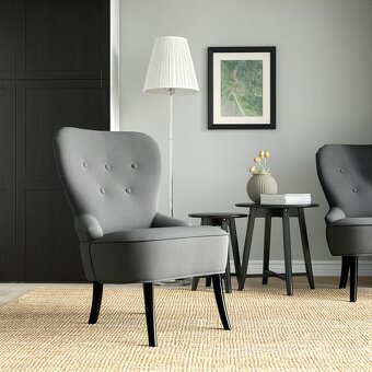 IKEA REMSTA kreslo - tmavosive - 2