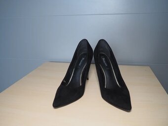 Čierne lodičky so strieborným opätkom 🔥 - 2