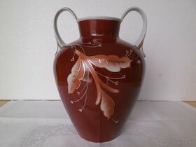 Obrovská stará ručně domalovaná váza sign. obs. 4,4 litru. - 2