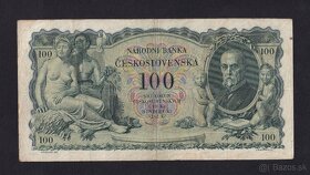Bankovky Slovenský štát - 100 Ks 1931/1939 pretlač NEPERFOR - 2