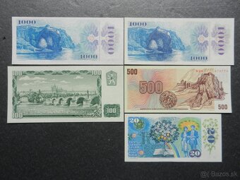 Československé UNC bankovky a iné - 2