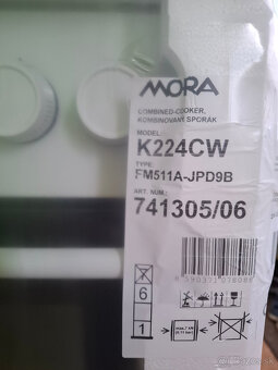 Kombinovaný sporák MORA K224CW biely - 2