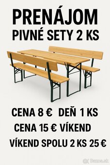 Prenájom pivné sety, privesny vozík - 2