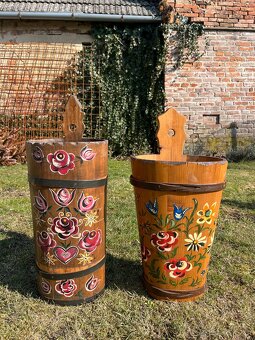 Drevené ručne maľované nádoby - 2
