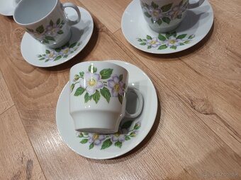 Porcelánová kávová sada - šálky + podšálky - 2