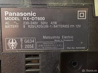 Panasonic BOOMBOX na sieť 220v alebo batérie - 2
