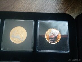 Predám pozlátenú sadu mincí najobľúbenejšie Československé - 2