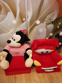 Predám rozkladacie kreslá Minnie, MCQueen - 2