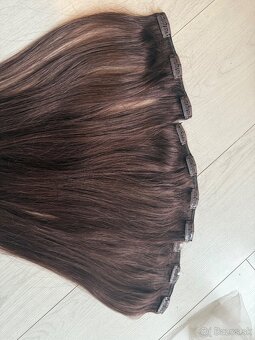 Clip in vlasy - gaštanová hnedá - 2