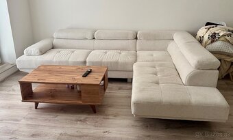 Rohová sedačka kremová —REZERVOVANÁ— - 2