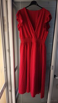 Dámske šaty nové dlhé červené XXL - 2