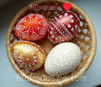 Veľkonočné vajíčka - maľované voskom. Maľované kraslice - 2