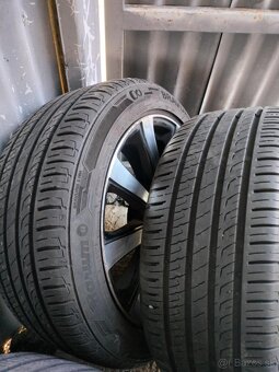 4ks alu disky 5x114,3 R R17 pneu 7mm letné 215/55 r17 - 2