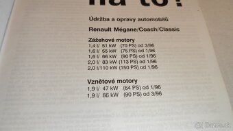 Renault Mégane 1 - příručka na opravy a údržbu - manuál - 2