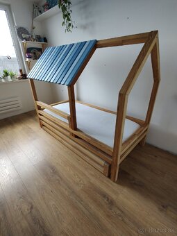 Detska postielka - svetly masiv - 2