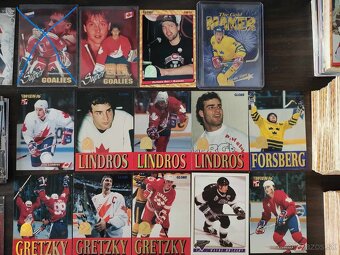 Hokejové karty Hasek, Bure,forsberg,McDavid,Crosby, jagr... - 2