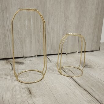 Zlaté vázy - cena za 1 pár - 2