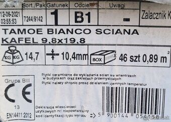 Predám nástennú dlažbu Tamoe Bianco Ściana Kafel - 2