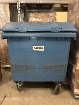 REZERVOVANÉ - Plastové kontajnery 1100L – na papier a plasty - 2