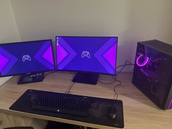 Kompletný herný set, herný pc, myš, klávesnica, 2 monitory - 2
