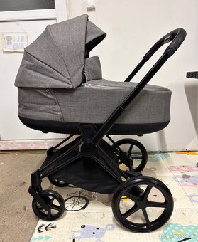 Kočík Cybex Priam Matt Black Manhattan Grey - Trojkombinácia - 2