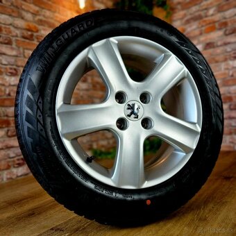 Alu R16 4x108 orig. PEUGEOT + ako nové zimné 205/60R16 - 2
