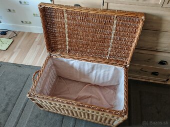 Obrovský prútený kôš / prútený box s vekom - 2