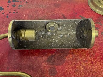 Starožitné mosadzné bankárske lampy. Pár. - 2