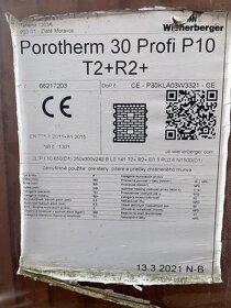 Tehla Porotherm 30 profi P10  T2+R2 - 2
