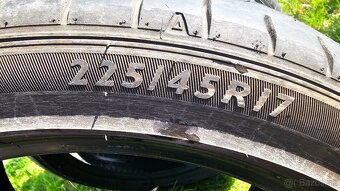 Pneumatiky Dunlop 225/45 R17 – 6 mm dezén – 4 k - 2