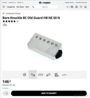 Bare Knuckle Boot Camp Old Guard HB set pickup snímač UK - 2