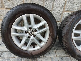 PREDÁM SADU KOLIES 5x112R16 + PNEU 215/65R16 VW, ŠKODA, AUDI - 2