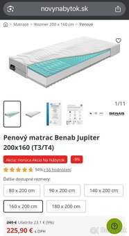 Penový matrac Benab Jupiter 200x160 (T3/T4) - 2