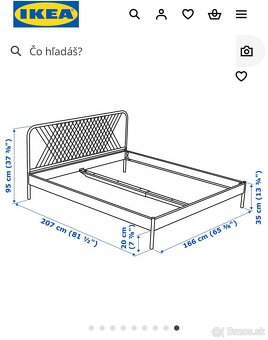 Posteľ 160x200 ikea - 2