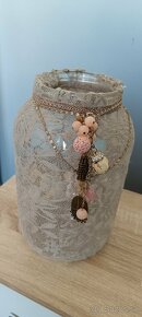 Handmade BOHO svietniky veľké : svadobná výzdoba - 2