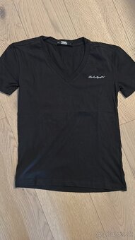 Karl Lagerfeld tričko XS čierne - 2