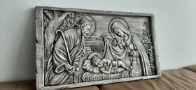 Drevený obraz Svätá rodina-57×32cm-2.5cm - 2