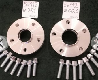 Predám rozširovacie podložky duralove 5X112 a 5x120 - 2