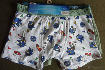 NOVÉ S VISAČKOU- Boxerky Sonic- v.158/164 2ks v balení - 2