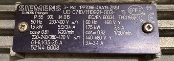 Elektromotor Siemens 1,5 kW, 1420/min - 2