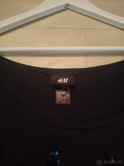 Čierne tričko s kamienkami H&M - 2