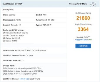 Herný PC, Ryzen 5 5600X, RTX 3070Ti, 32GB RAM, SSD 500GB - 2