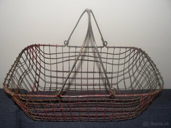 retro drôtený nákupný košík - 2