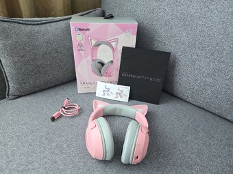 Razer Kraken Kitty BT V2 Herné slúchadlá – Quartz pink - 2
