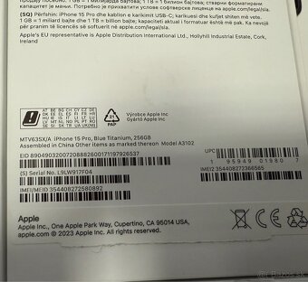 iPhone 15 pro 256gb Blue Titanium - 2