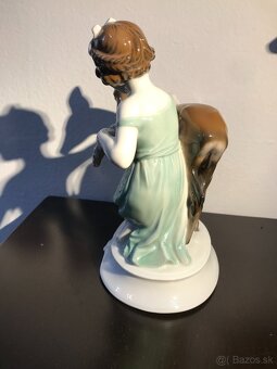 052 - Rosenthal , Germany ,Dievča so srnkou,porcelan - 2
